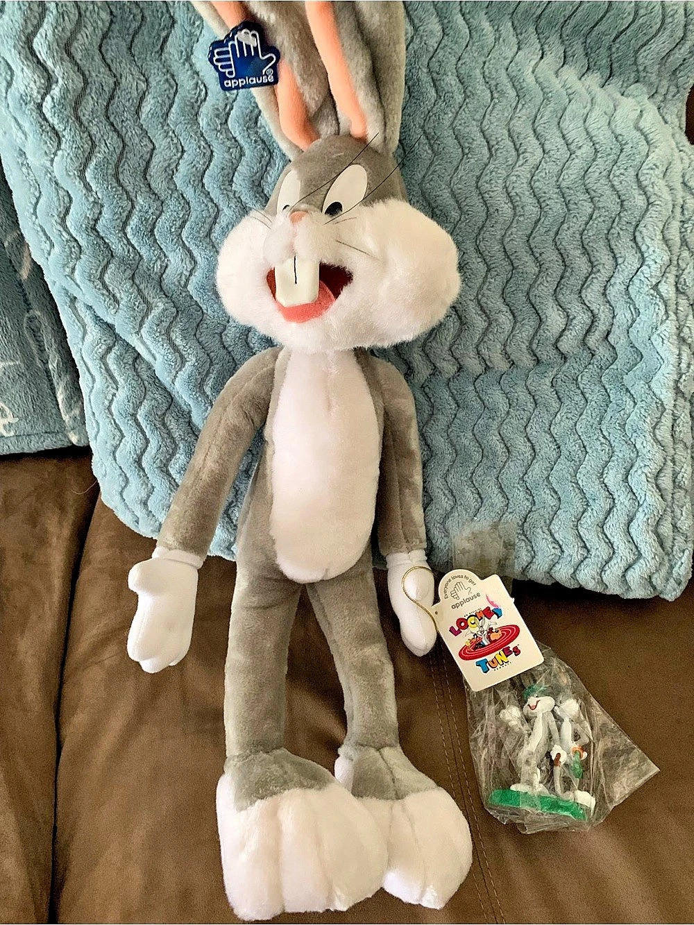 Applause Bugs Bunny Plush with Tag Gray & White NWT